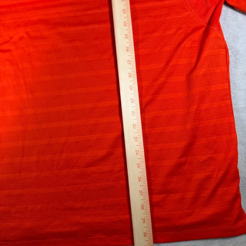 Ariat Mens XL Orange AriatTEK Heat‎ Series Striped Performance Shirt Short Slv